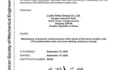 ASME UV Certificate