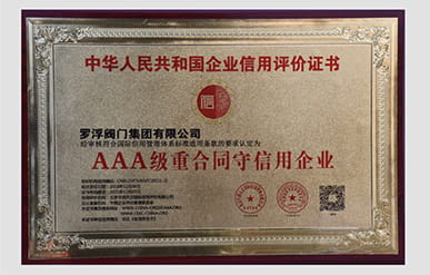 Enterprise Credit Evaluation Certificate of the People's Republic of China: AAA-Level Contract-Abiding and Creditworthy Enterprise