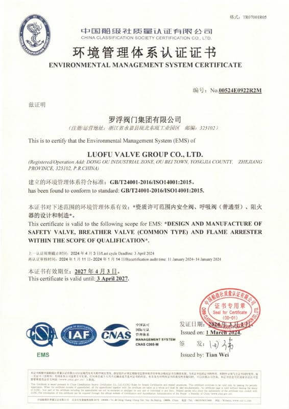 ISO24001 2015 Certification